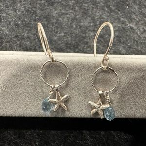 Bluruby Starfish Sliver Earrings